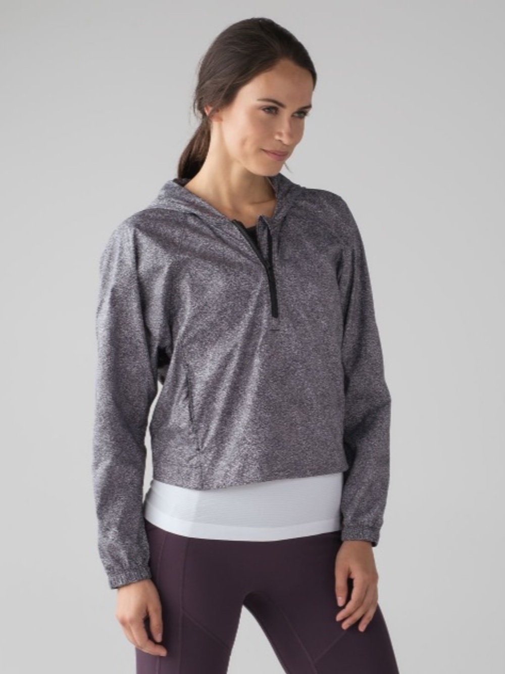 Lululemon I Put A Shell On You Jacket Sz 8 Black and White Like New